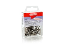 Bild Herlitz Musterbeutelklammern, silberfarben, mit Flachkopf, in 60er Box