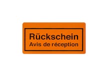Rückschein Label International, Rolle à 250 Stück