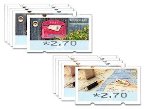 Automatenmarken-10er-Set  2,70 EUR, Motivgemischt, 2019