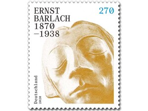 150. Geburtstag Ernst Barlach, Briefmarke zu 2,70 EUR, 10er-Bogen