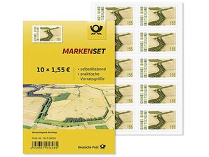 Markenset &#034;Grnes Band Deutschland&#034;, Briefmarke zu 1,55 EUR, 10er-Set