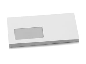 Bild Briefumschlag DIN lang selbstklebend weiß mit Fenster 25er Set