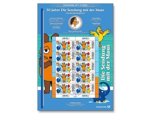 Numisblatt &#034;50 Jahre Die Sendung mit der Maus&#034;