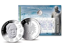 Numisblatt "200. Geburtstag Sebastian Kneipp"