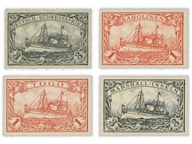 Dt. Reich/dt. Kolonien, Set,  "Die deutschen Kolonien - große Kaiseryacht"