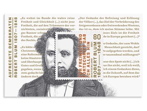 Robert Blum, Briefmarke zu 0,80 EUR, Blockausgabe