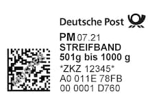 Bild STREIFBANDZEITUNG bis 1.000 g - Marke