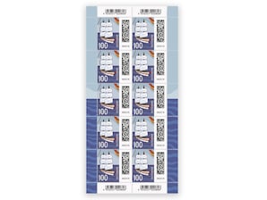 Briefsegler, Briefmarke zu 1,00 ?, 10er-Bogen
