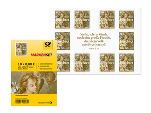 Markenset &#034;Die Botschaft des Engels: Frchtet euch nicht.&#034;, Briefmarke zu 0,80 EUR + 0,40 EUR, 10er-Set