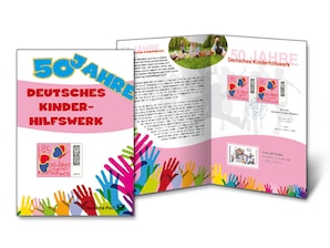 Erinnerungsblatt &#034;50 Jahre Deutsches Kinderhilfswerk&#034;