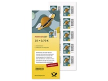 Markenset Brief auf Umlaufbahn, Briefmarke zu 0,70 EUR, 10er-Set