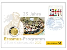 Numisbrief "35 Jahre Erasmus-Programm"