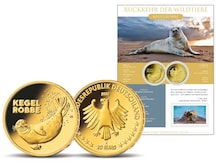 20-Euro-Gold-Numisblatt 2022 "Rückkehr der Wildtiere - Kegelrobbe"