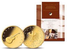 50-Euro-Gold-Numisblatt 2022 "Musikinstrumente - Konzertgitarre"