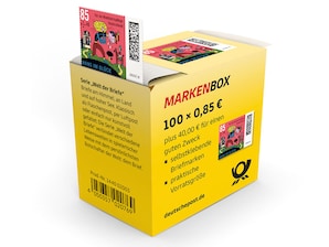 Markenbox &#034;Grimms Mrchen - Hans im Glck&#034;, Briefmarke zu 0,85 + 0,40 EUR, 100er-Box