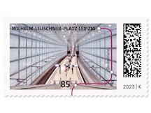 Sicht hinunter auf die Haltestelle
