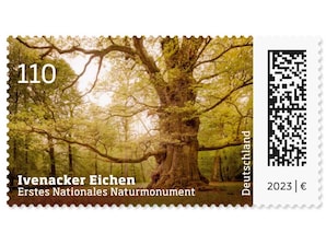 Ivenacker Eichen - Erstes Nationales Naturmonument, Briefmarke zu 1,10 EUR, 10er-Bogen