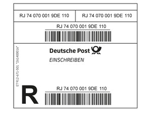 Einschreiben Label National 