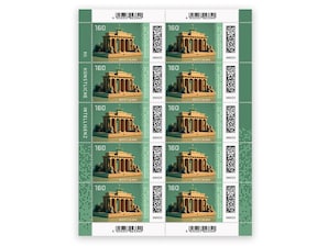 Brandenburger Tor, Briefmarke zu 1,60 EUR, 10er-Bogen