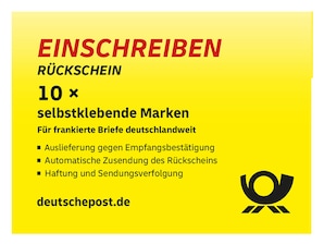 Einschreiben Rckschein, 10er-Block