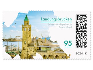 Landungsbr�cken, Briefmarke zu 0,95 EUR, 10er-Bogen