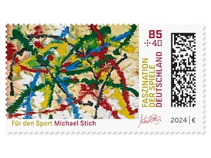 Olympische Spiele 2024 Paris - "courage", Briefmarke zu 0,85 + 0,40 EUR, 10er-Bogen