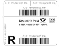 Einschreiben-Label Rolle à 500 Stück National