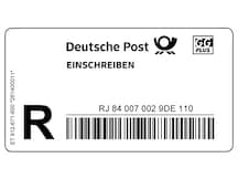 Einschreiben-Label Rolle à 1000 Stück National