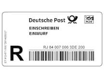 Einschreiben-Einwurf-Label Rolle à 1000 Stück