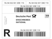 Einschreiben Label National