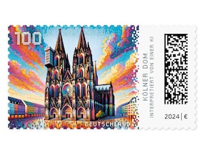 Klner Dom, Briefmarke zu 1,00 EUR, 10er-Bogen