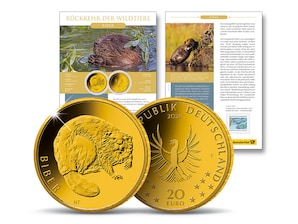 Gold-Numisblatt 2024: "Rckkehr der Wildtiere - Biber"