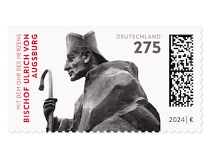 Bischof Ulrich von Augsburg, Briefmarke zu 2,75 EUR, 10er-Bogen