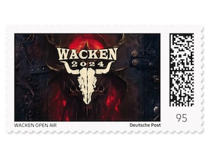 Limitierte Sonderedition "Wacken Open Air 2024", Briefmarke zu 0,95 EUR, 10er-Bogen