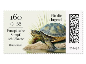 Reptilien - "Europische Sumpfschildkrte", Briefmarke zu 1,60 + 0,55 EUR, 10er-Bogen