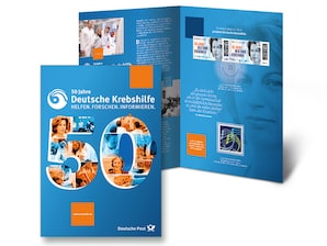 Erinnerungsblatt "50 Jahre Deutsche Krebshilfe"