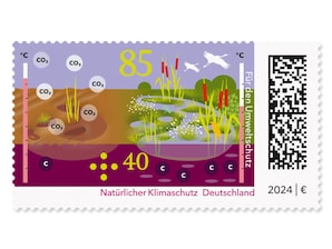Natrlicher Klimaschutz, Briefmarke zu 0,85 + 0,40 EUR, 10er-Bogen