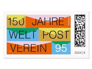150 Jahre Weltpostverein, Briefmarke zu 0,95 EUR, 10er-Bogen