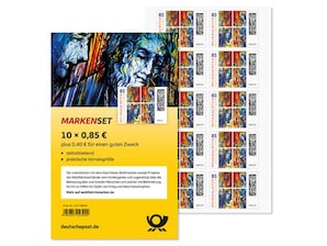 Markenset Kirchenfenster "Himmlisches Licht" der Abteikirche Tholey, Briefmarke zu 0,85 EUR, 10er-Set