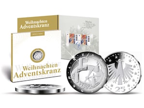 Numisfolder Mnze & Marke: "Weihnachten - Adventskranz"