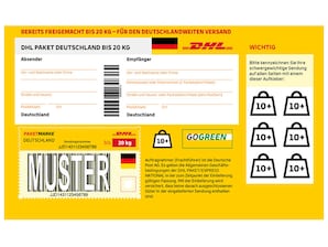 DHL Paketmarke Deutschland bis 20 kg, einzeln