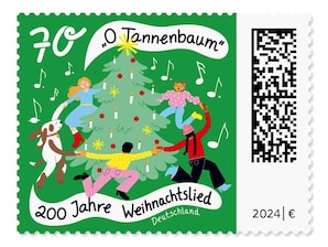 200 Jahre Weihnachtslied "O Tannenbaum", Briefmarke zu 0,70 EUR, 10er-Bogen