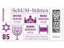 Felder mit Bild   und Textelementen zum Briefmarkenthema