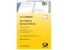 Pluskarte C6, 0,95 EUR, 10er-Set, mit Absenderfeld und Marke mit Matrixcode