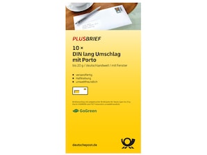 Plusbrief 0,95 EUR mit Matrixcode, DIN lang mit Fenster, 10er-Set