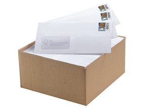 Plusbrief DIN lang, haftklebend mit Fenster, 0,95 EUR mit Matrixcode, 250er-Karton 