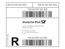 Einschreiben Label International, 500 Stk.