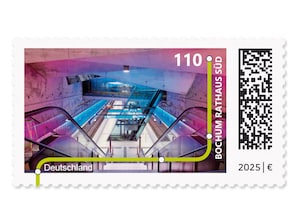 Bochum Rathaus Sd, Briefmarke zu 1,10 EUR, 10er-Bogen
