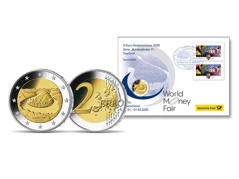 Gedenkbrief World Money Fair 2025 "Saarland (Saarschleife)" Shop