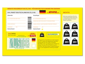 Bild DHL PAKETMARKE Deutschland bis 31,5 kg - Versandschein